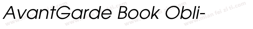 AvantGarde Book Obli字体转换